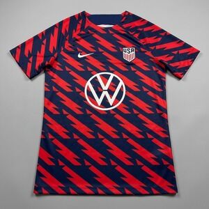 Nike USA Soccer USMNT Pre-Match Jersey Mens Small Navy Red DR4927-688 NWT